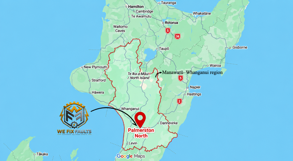 WeFixFaults Manawatū-Whanganui Service Coverage Map